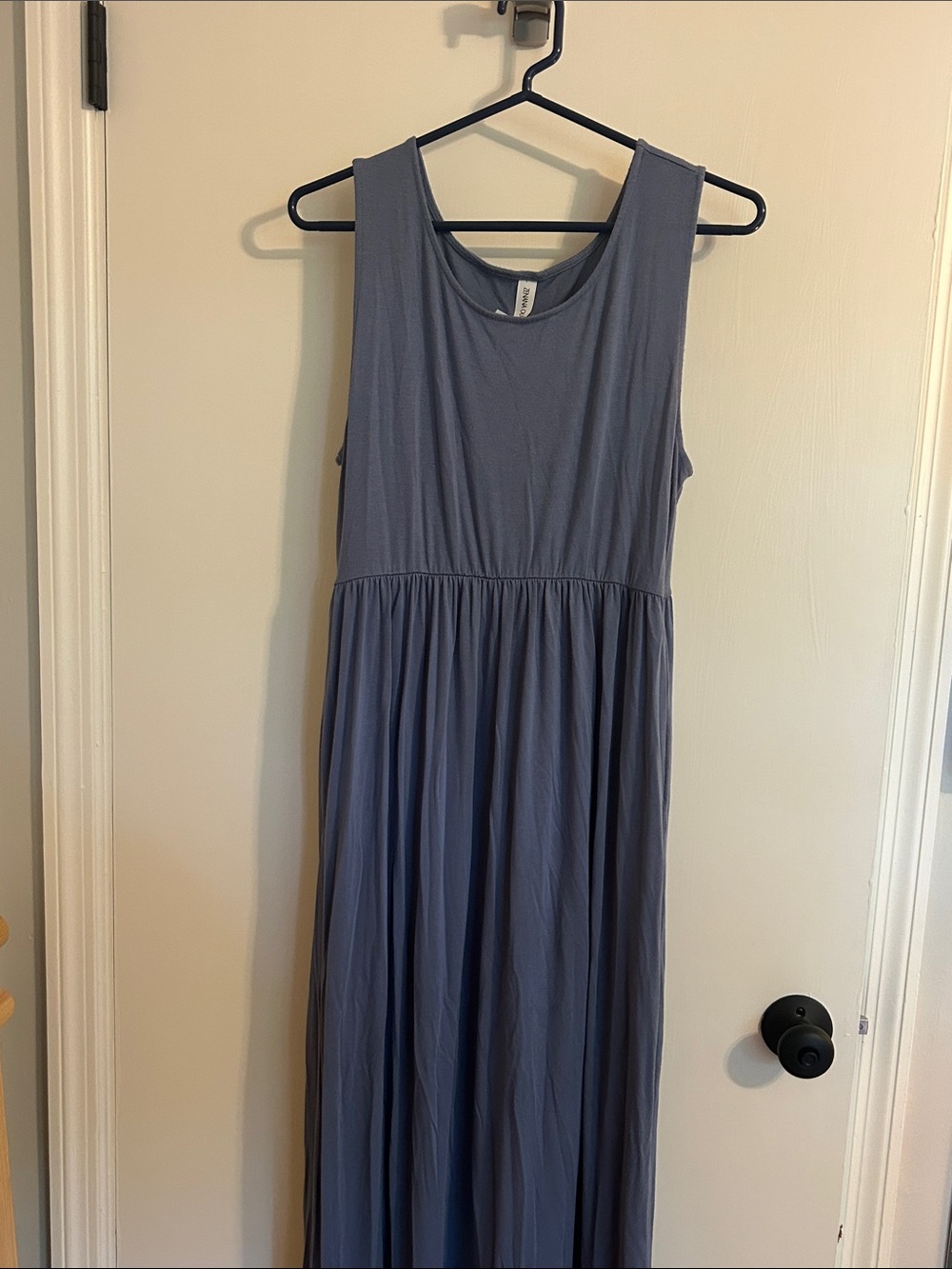 Sleeveless Blue Maxi Dress